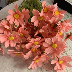 11 bunches Pink Silk Cosmos Flowers - 3-4" Blooms